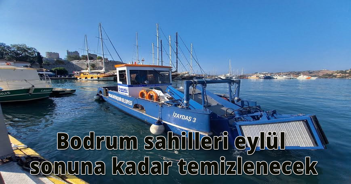 Bodrum sahilleri eylül sonuna kadar temizlenecek