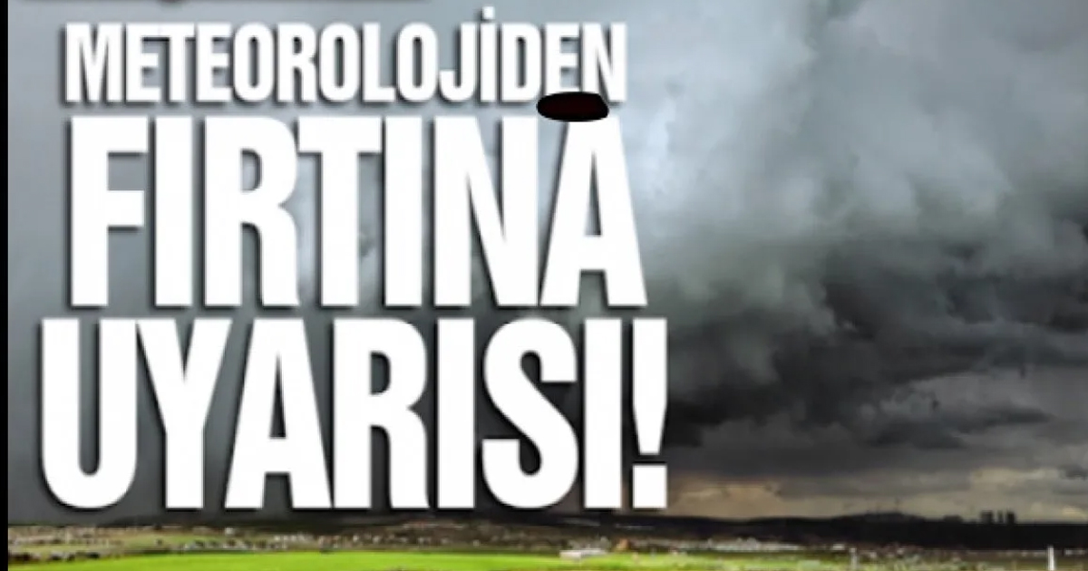 Kocaeli Valiliği’nden fırtına uyarısı