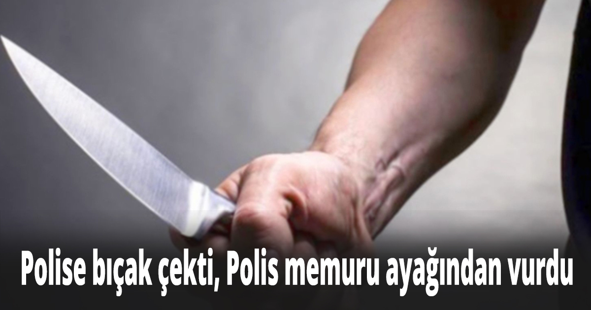 Polise bıçak çekti