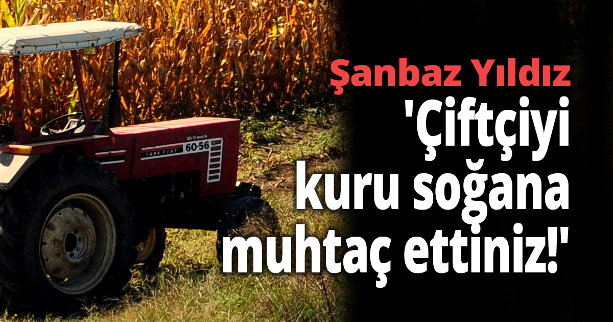 Şanbaz Yıldız 'Çiftçiyi kuru soğana muhtaç ettiniz!'