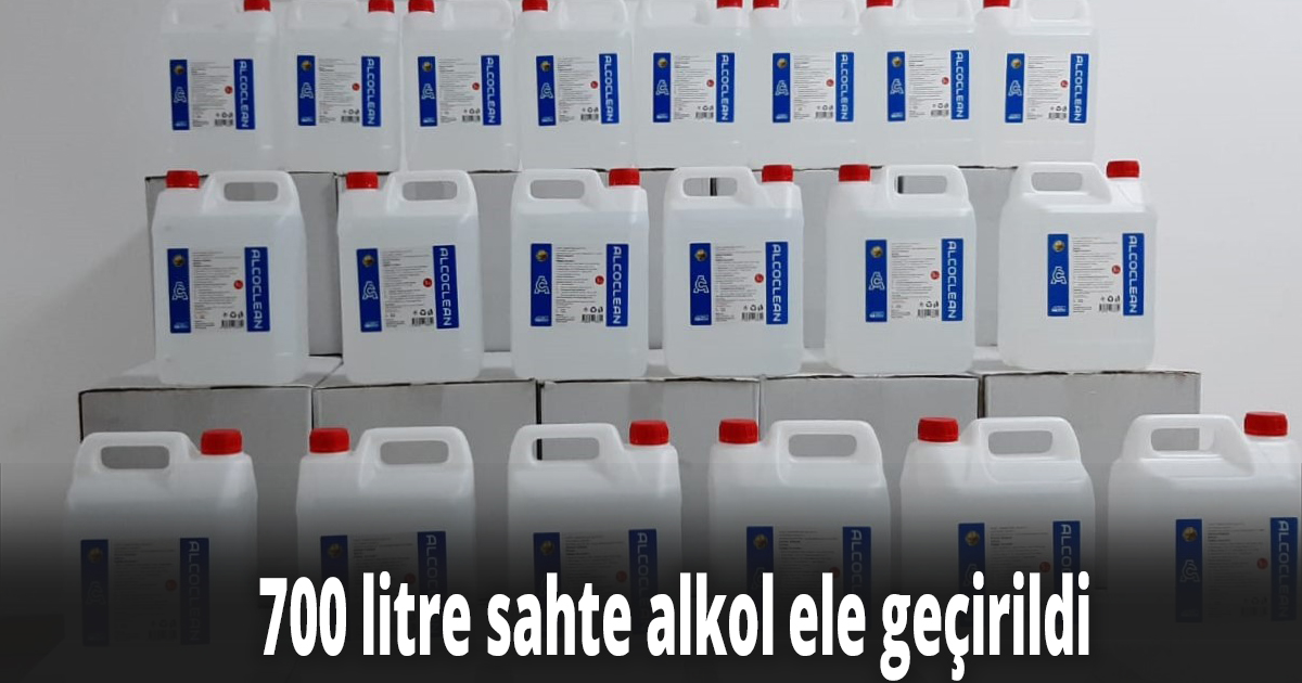 Kocaeli’de sahte alkol operasyonu  