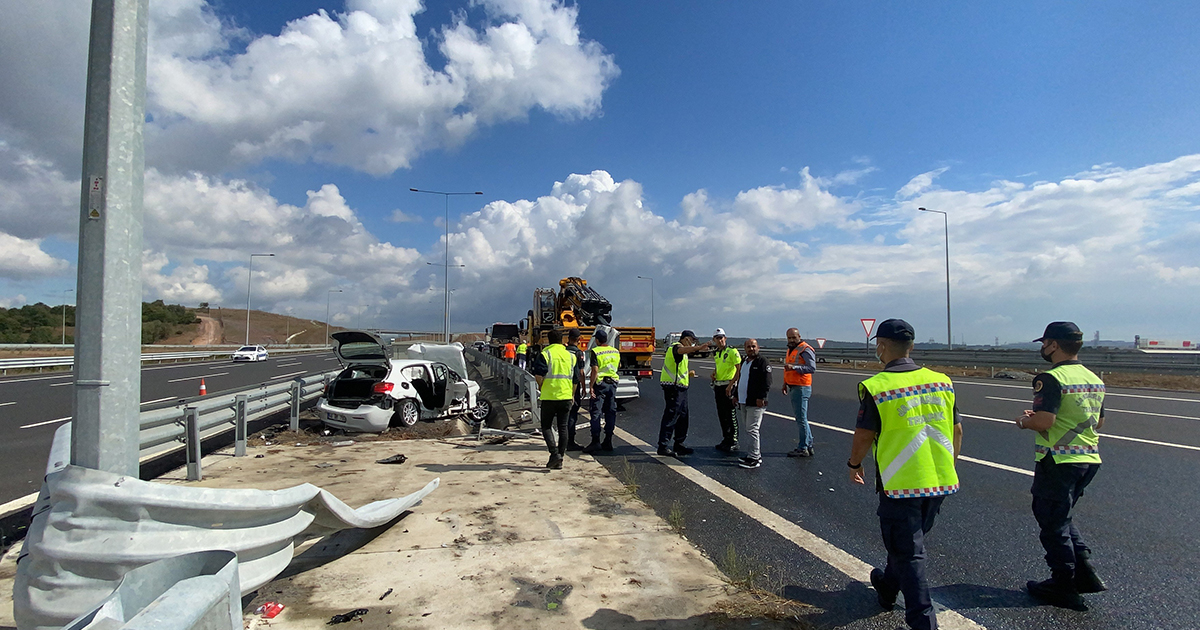 Kuzey Marmara Otoyolu'ndaki kazada 1 kişi hayatını kaybetti 