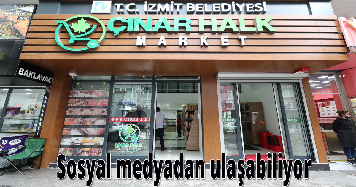 İzmitliler, Çınar Halk Market’e sosyal medyadan ulaşabiliyor