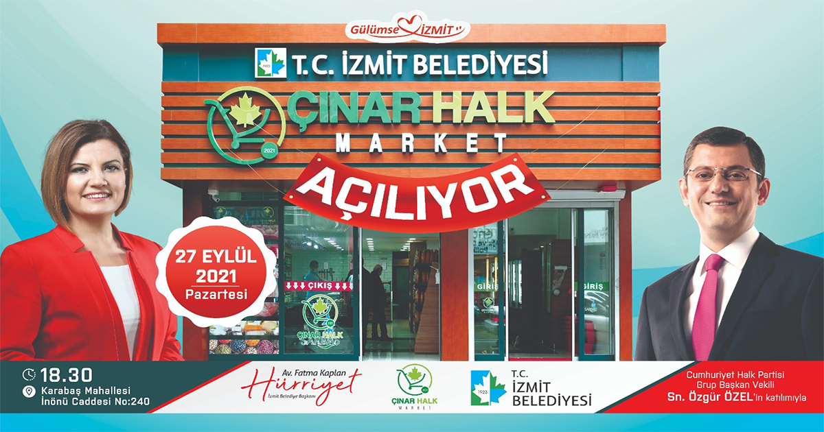 Çınar Halk Market’i Özgür Özel açacak