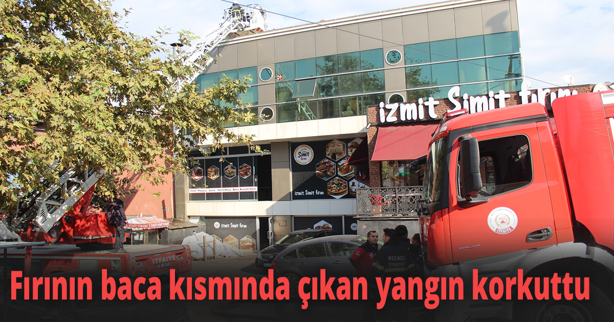 Fırının baca kısmında çıkan yangın korkuttu