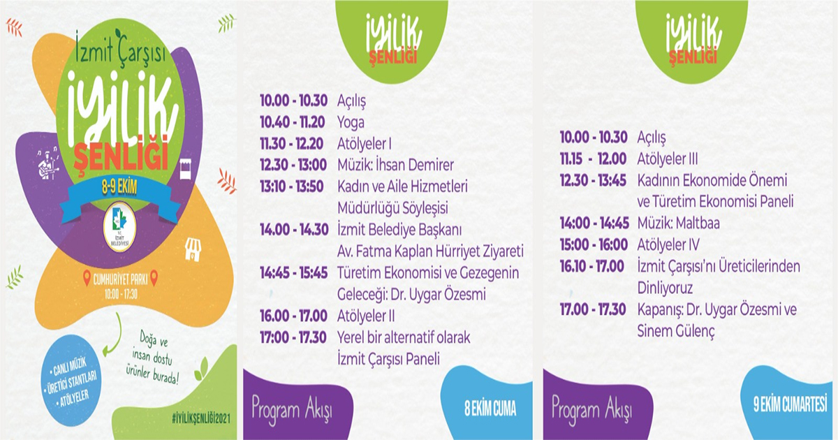 İzmit Çarşısı İyilik Şenliği başlıyor