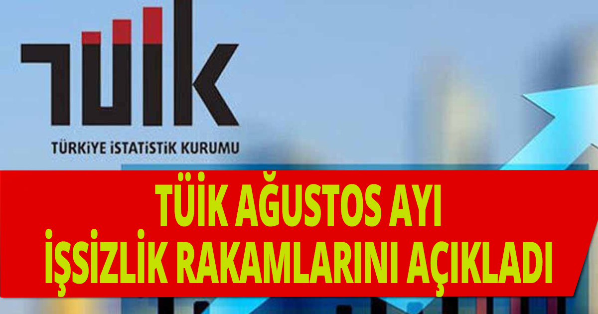 AĞUSTOS AYI İŞSİZLİK RAKAMLARI AÇIKLANDI