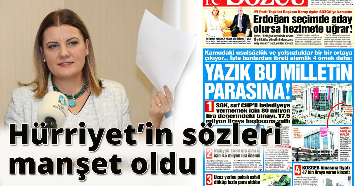 Hürriyet’in sözleri Sözcü’de manşet oldu