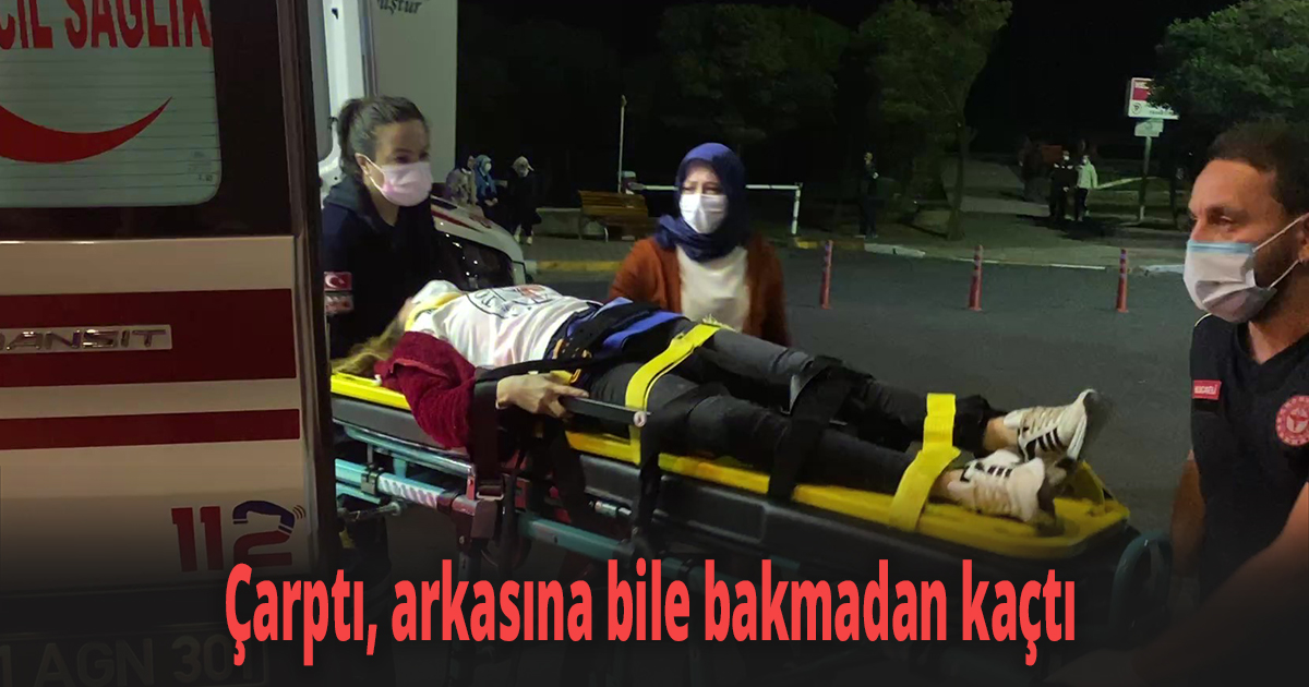 Motosikletli kuryenin çarptığı genç kadın yaralandı