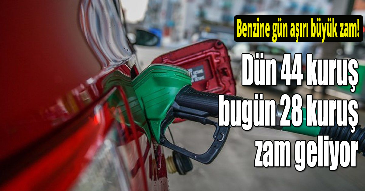 Benzine gün aşırı büyük zam!