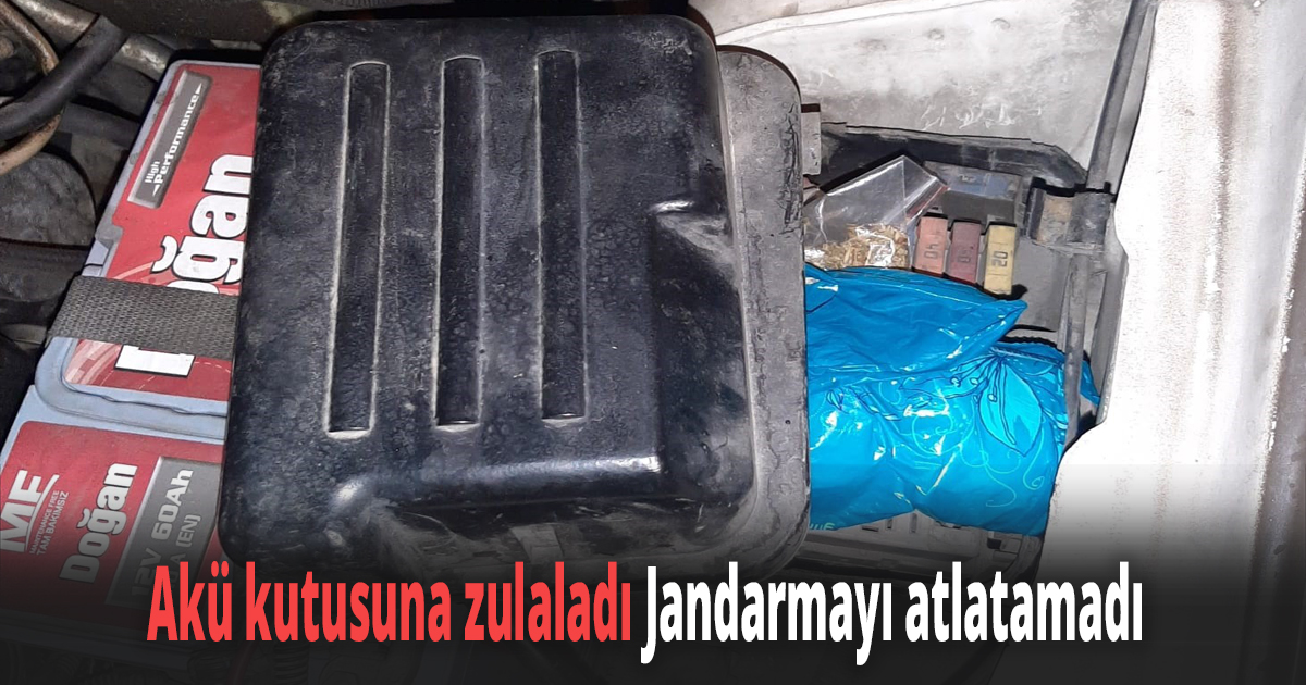 Akü kutusuna zulaladı