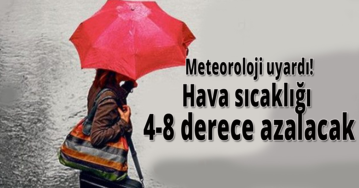 Meteoroloji uyardı!Hava sıcaklığı 4-8 derece azalacak