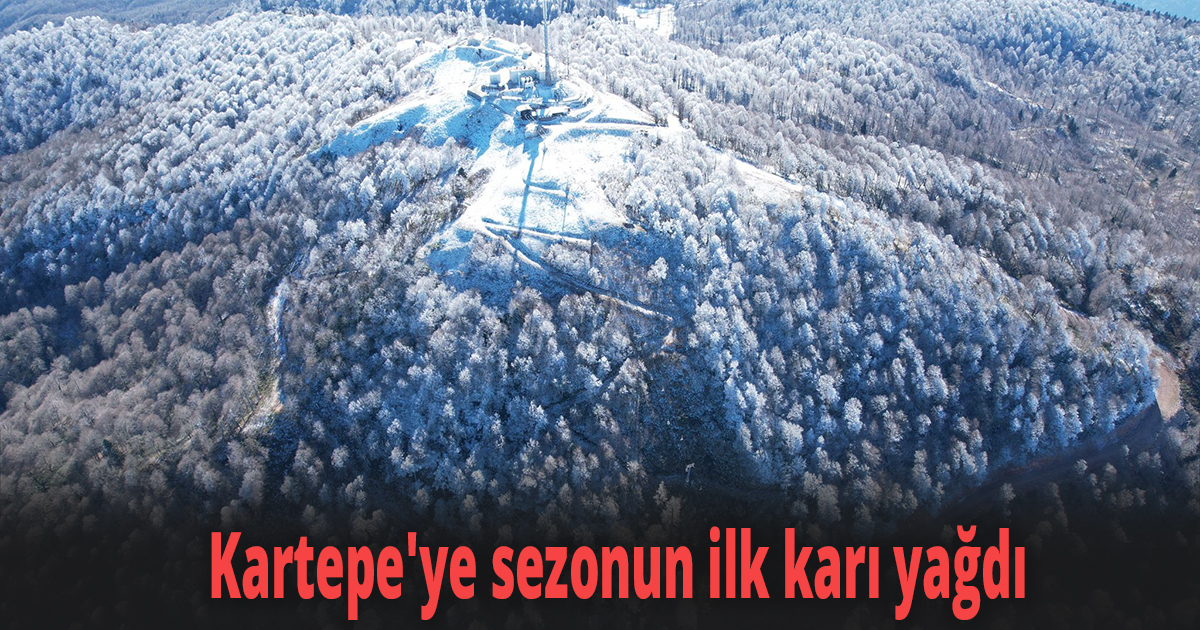 Kartepe'ye sezonun ilk karı yağdı