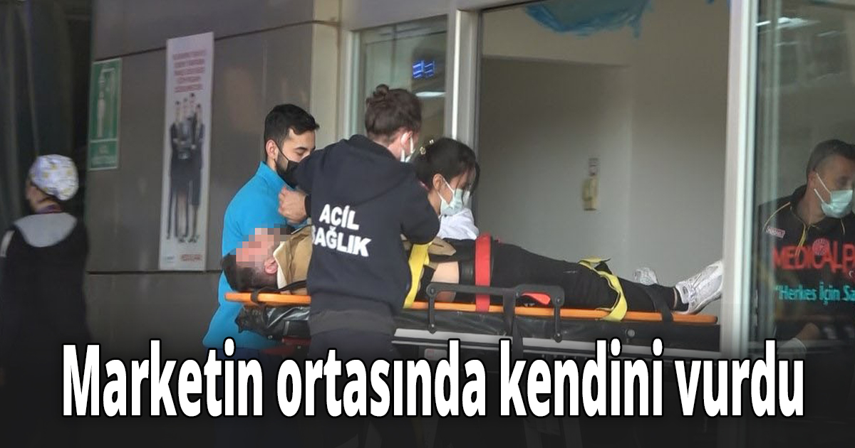 Sevdiği kız konuşma talebini reddedince marketin ortasında kendini vurdu