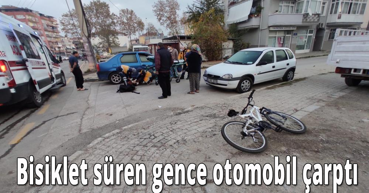  Bisiklet süren gence otomobil çarptı