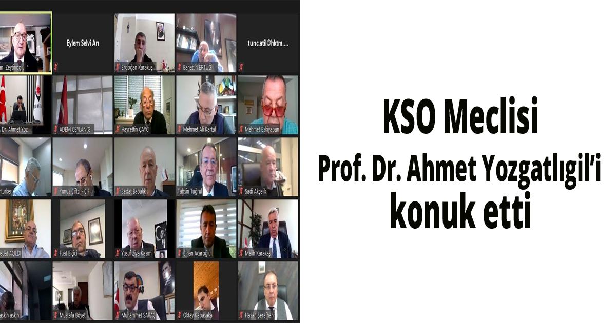KSO Meclisi Prof. Dr. Ahmet Yozgatlıgil’i konuk etti