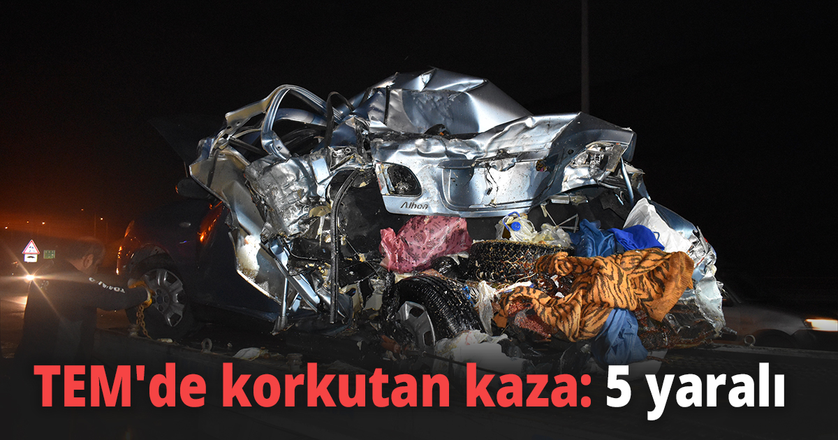  TEM'de korkutan kaza