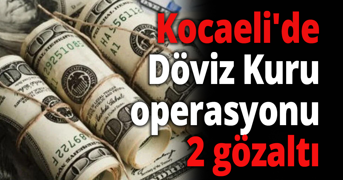 Kocaeli'de Döviz Kuru operasyonu