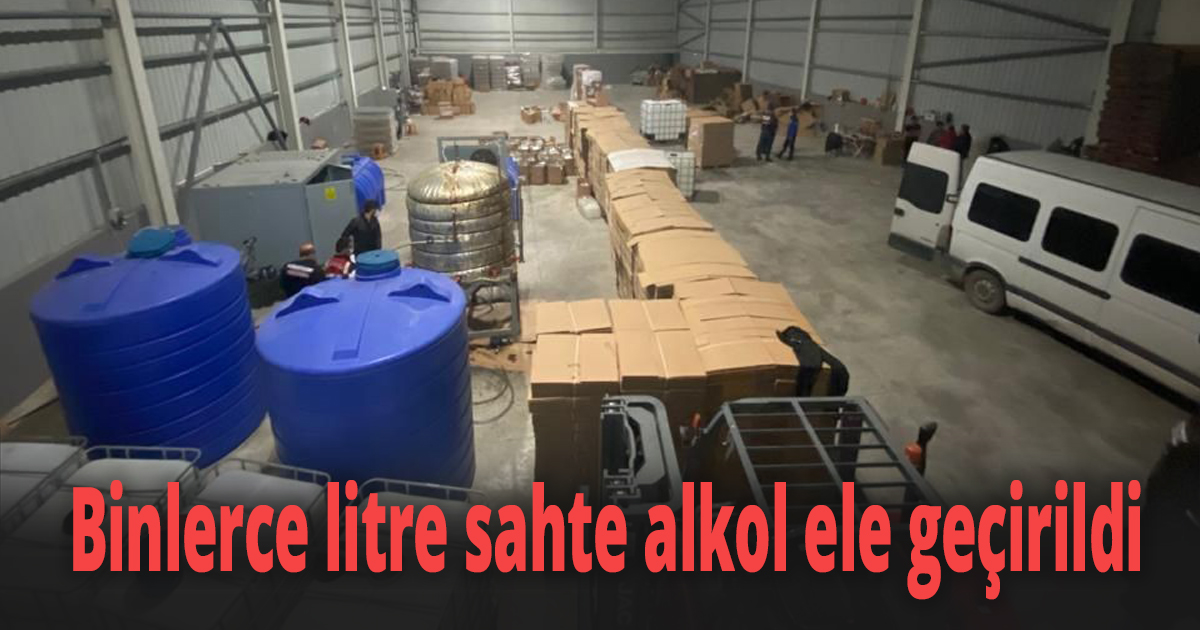 Jandarmadan yılbaşı öncesi 3.5 milyonluk sahte alkol operasyonu