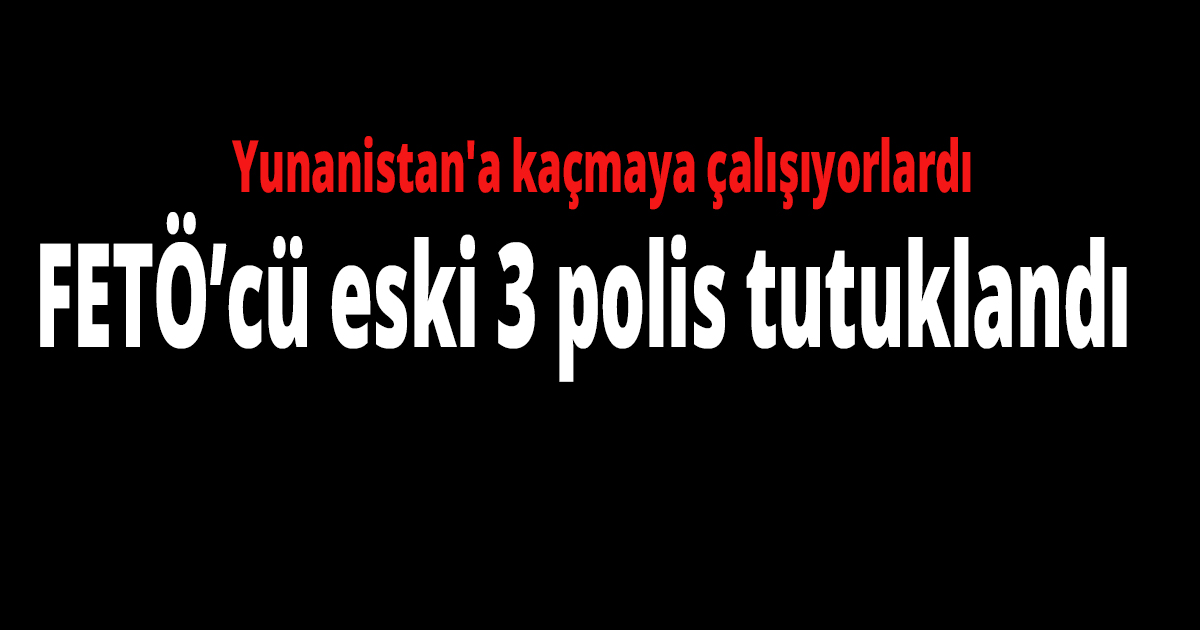 Yunanistan'a kaçmaya çalışıyorlardı