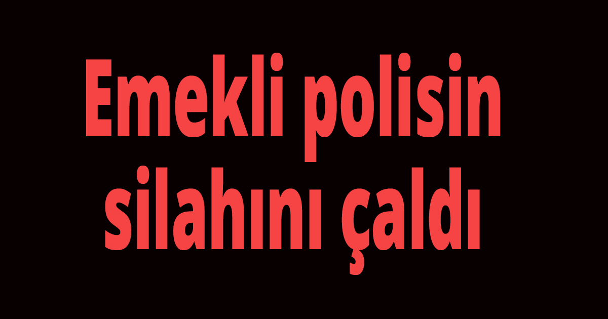 Emekli polisin silahını çaldı