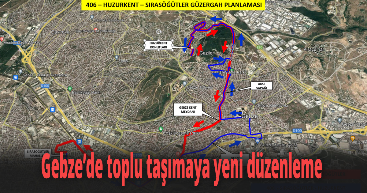 Gebze’de toplu taşımaya yeni düzenleme