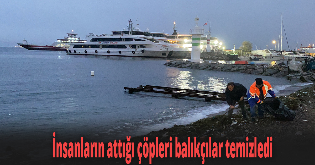 Fırtınanın ardından deniz kenarı çöplüğe döndü
