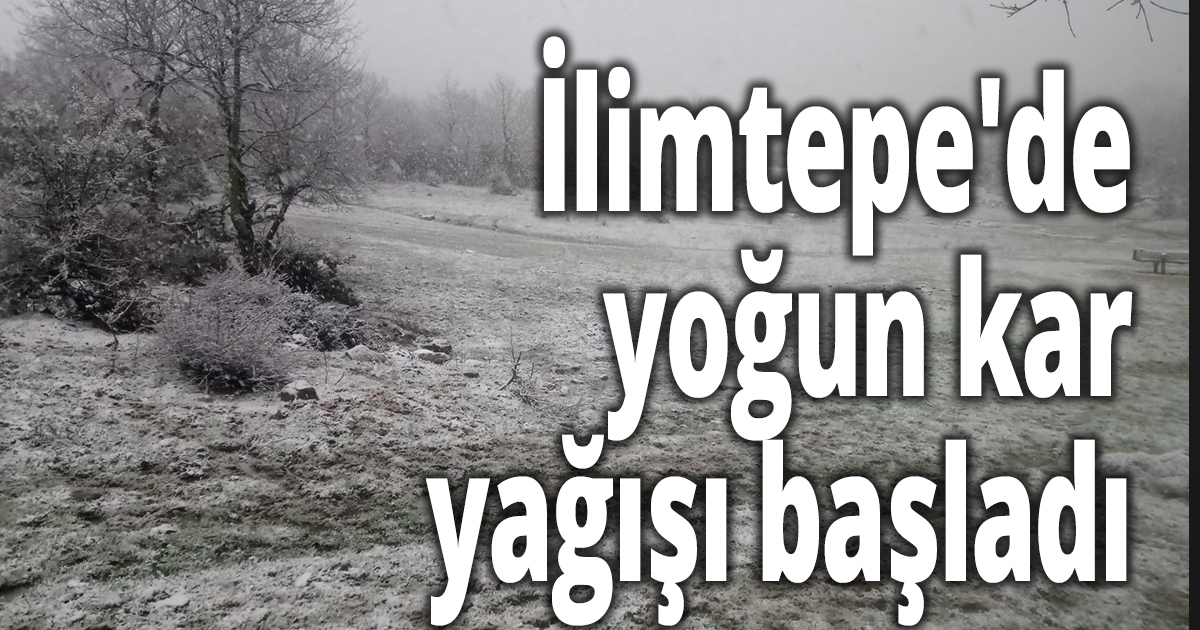 İlimtepe'de yoğun kar yağışı başladı