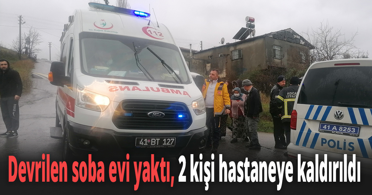 Devrilen soba evi yaktı