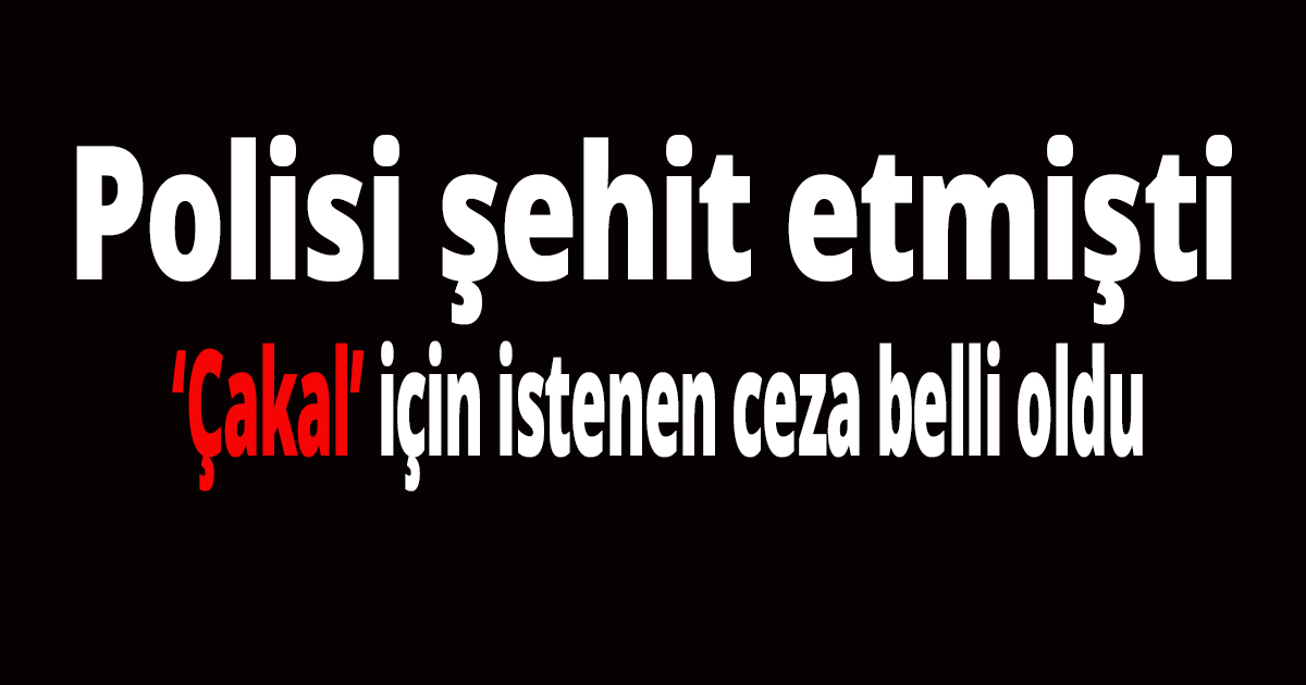 Polisi şehit etmişti