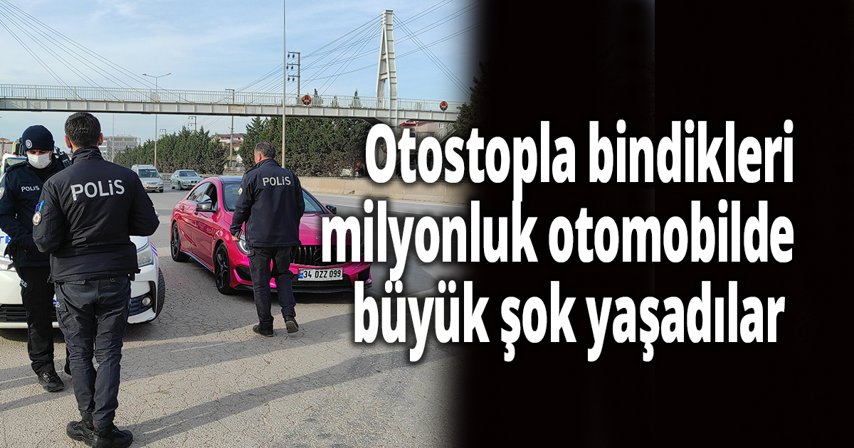 Otostopla bindikleri milyonluk otomobilde büyük şok yaşadılar
