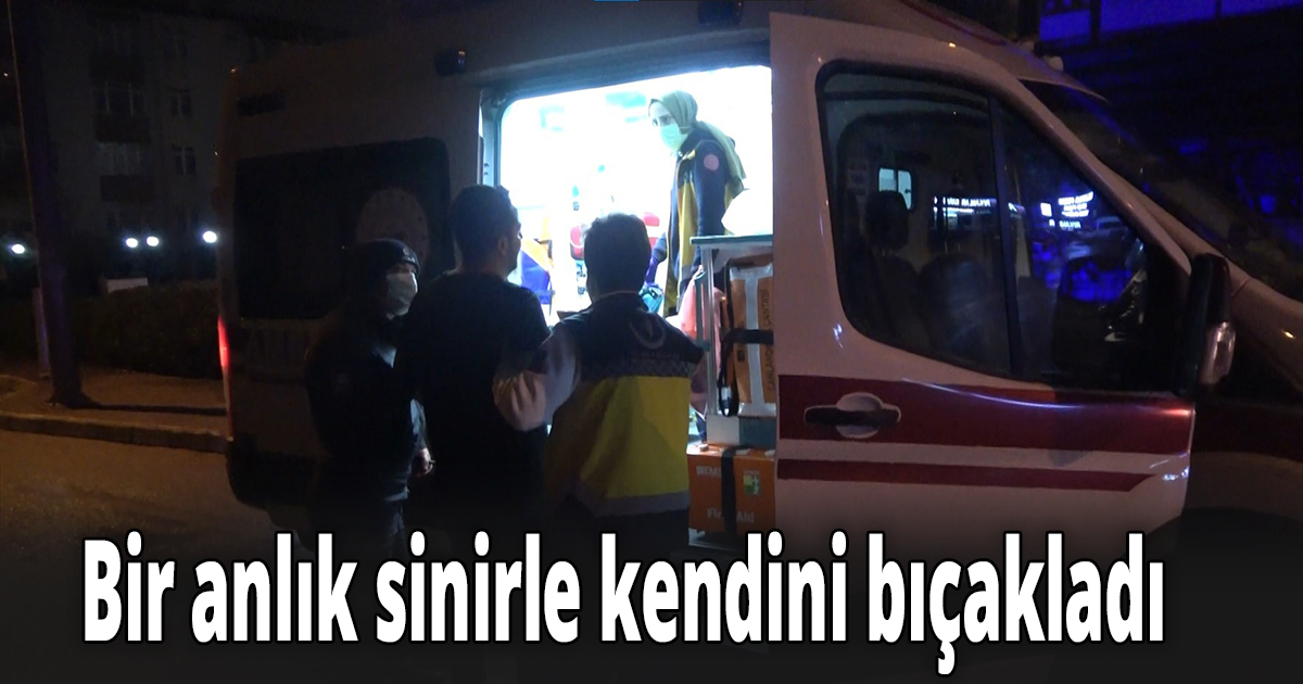 Karısıyla tartıştı, baba evine gidip kendini bıçakladı