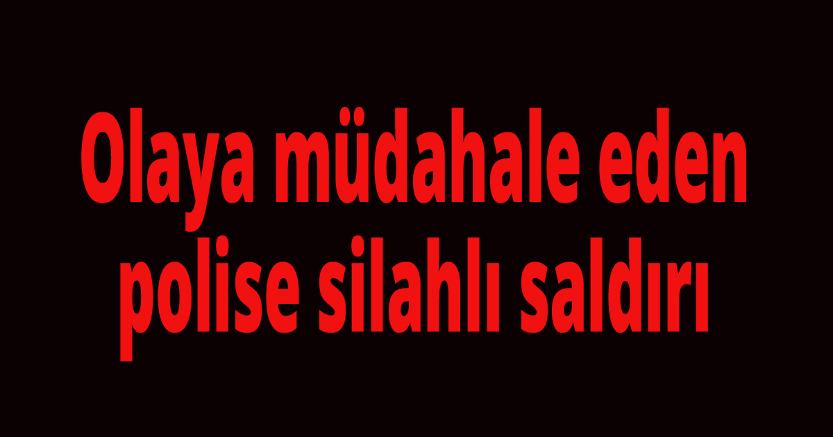 Olaya müdahale eden polise silahlı saldırı