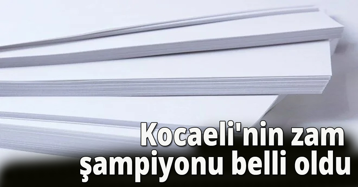 Kocaeli'nin zam şampiyonu belli oldu