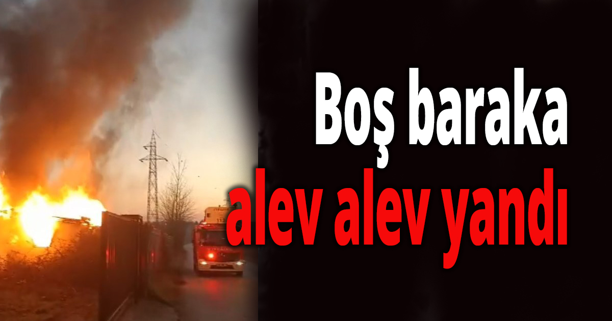 Boş baraka alev alev yandı