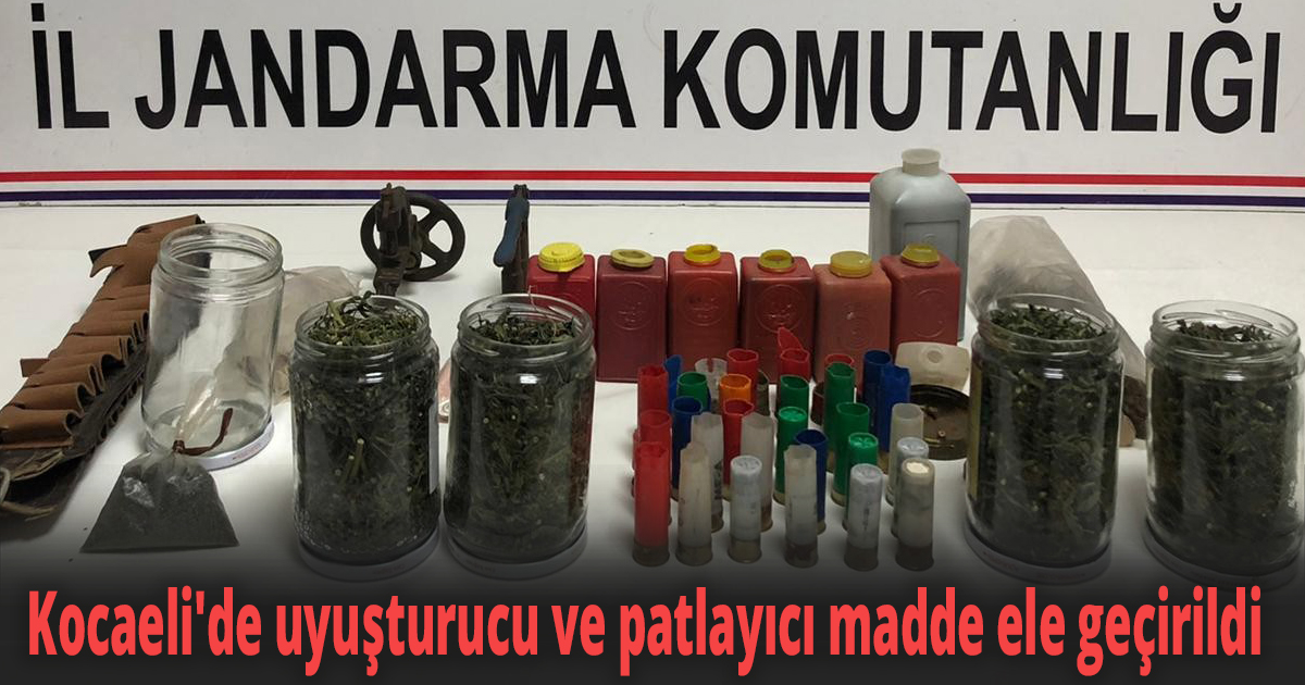 Kocaeli'de uyuşturucu ve patlayıcı madde ele geçirildi
