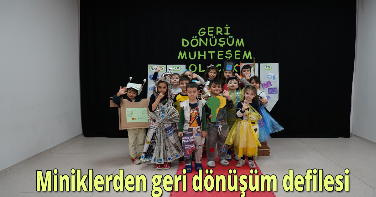 Miniklerden geri dönüşüm defilesi 
