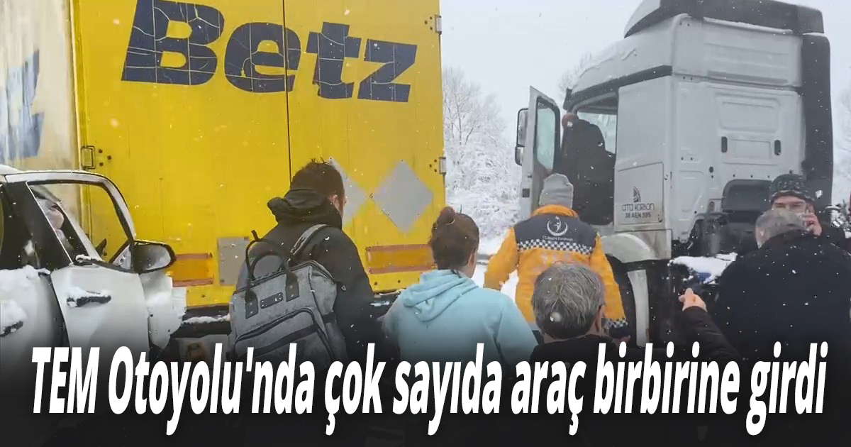 TEM Otoyolu'nda çok sayıda araç birbirine girdi
