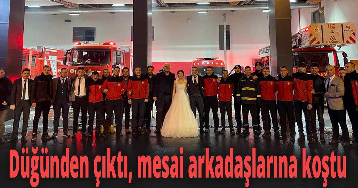 Arkadaşları düğününe gelemeyince, kendisi görev yerine gitti