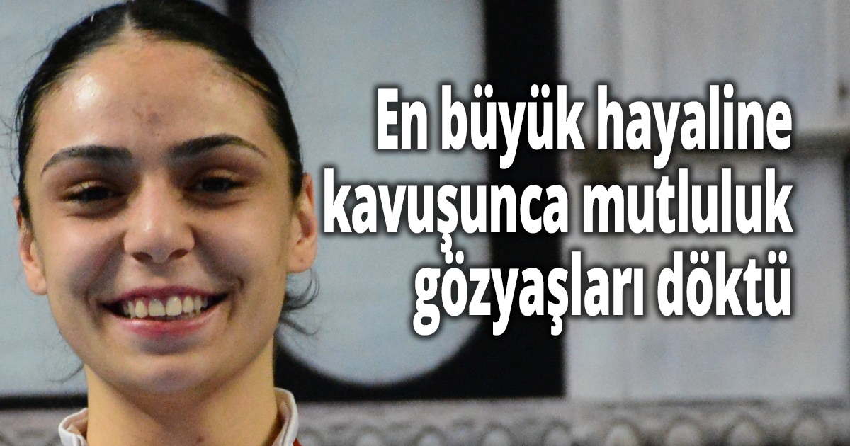 En büyük hayaline kavuşunca mutluluk gözyaşları döktü