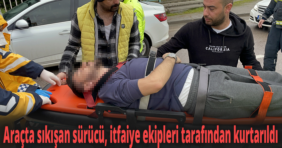 Otomobile çarpmamak için manevra yapınca bariyerlere girdi