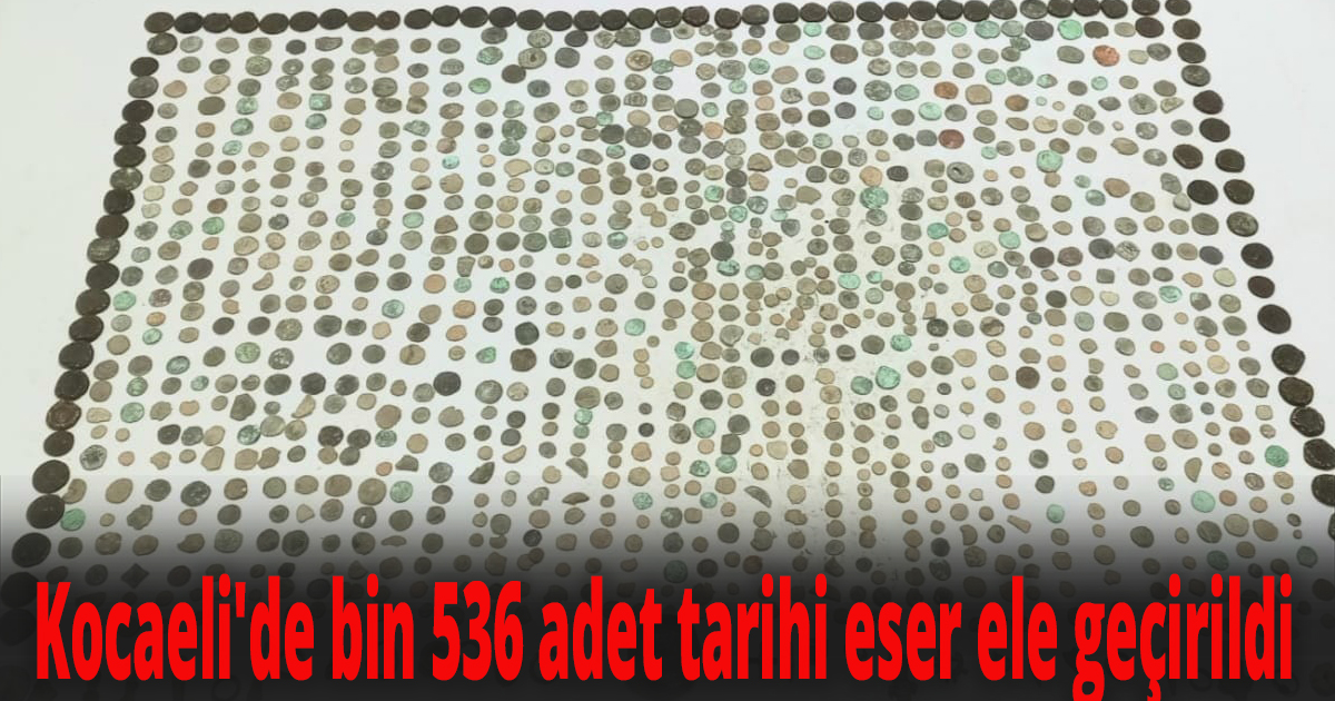 Kocaeli'de bin 536 adet tarihi eser ele geçirildi