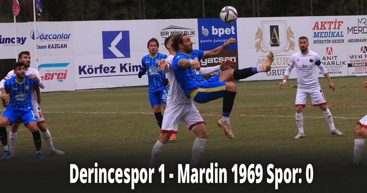 TFF 3.Lig: Belediye Derincespor 1 - Mardin 1969 Spor: 0