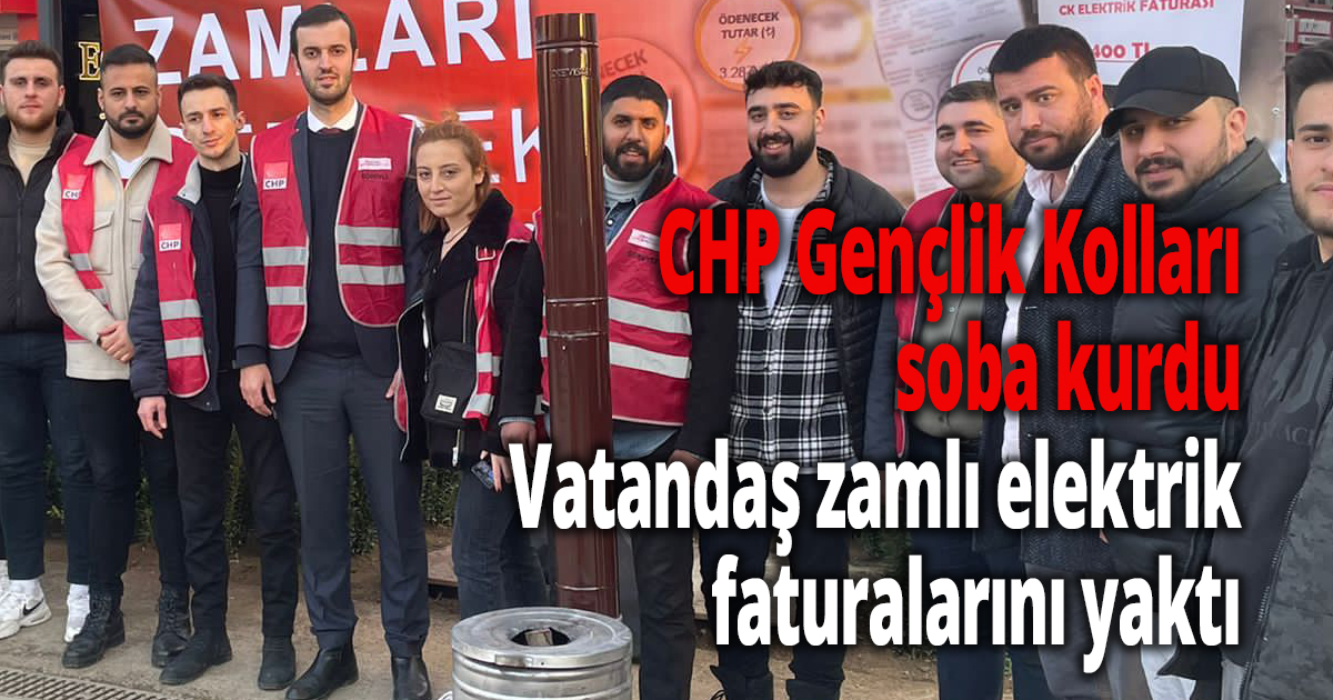 CHP Gençlik Kolları soba kurdu