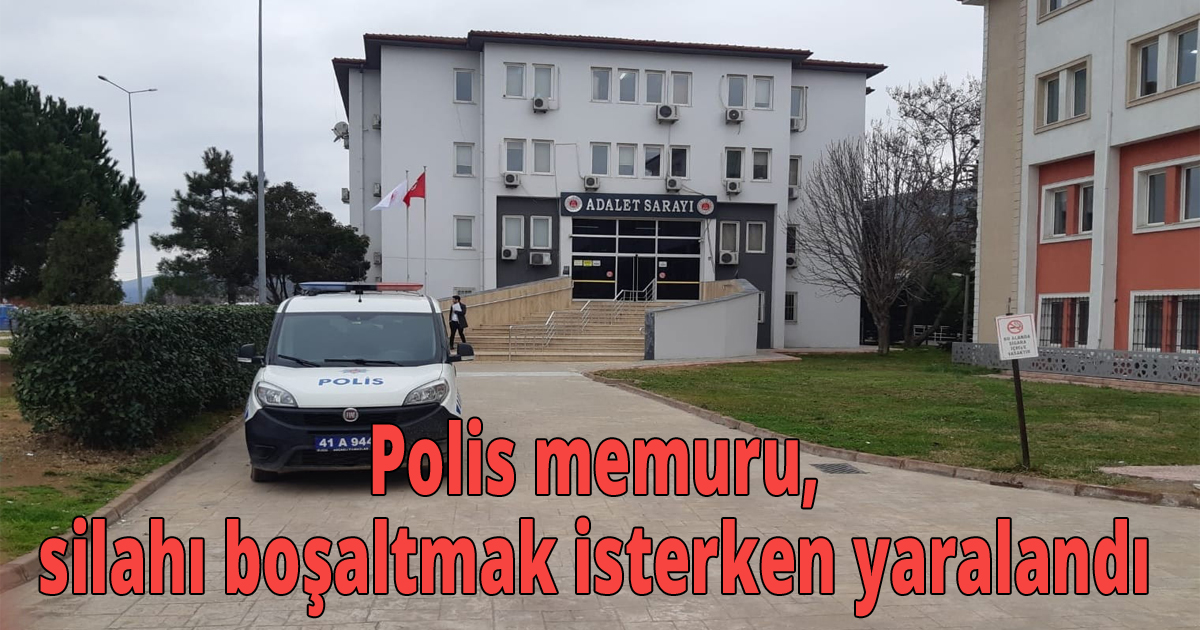 Polis memuru, silahı boşaltmak isterken yaralandı