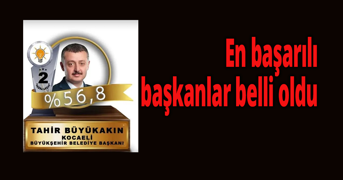 En başarılı başkanlar belli oldu