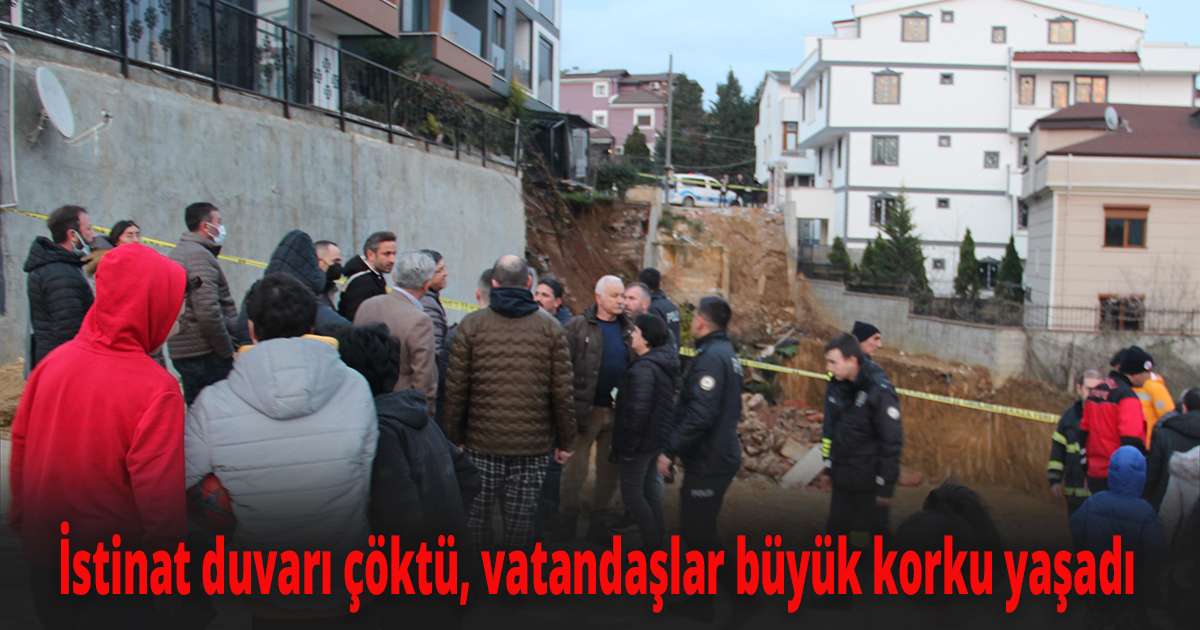 İstinat duvarı çöktü, vatandaşlar büyük korku yaşadı