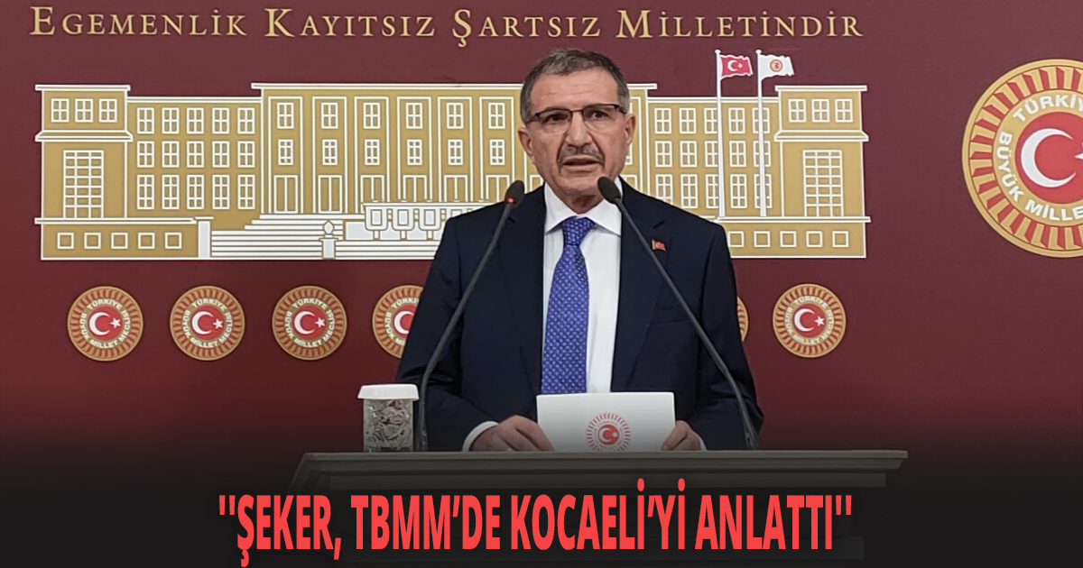 ''ŞEKER, TBMM’DE KOCAELİ’Yİ ANLATTI''