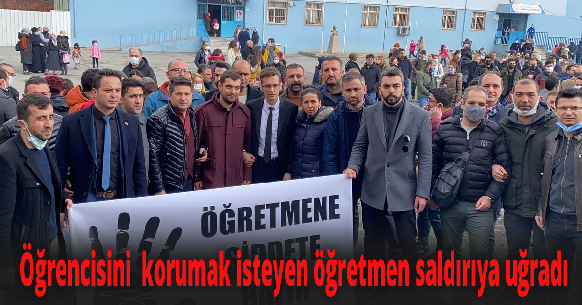 Öfkeli veli, öğrencilerin gözü önünde öğretmeni darp etti