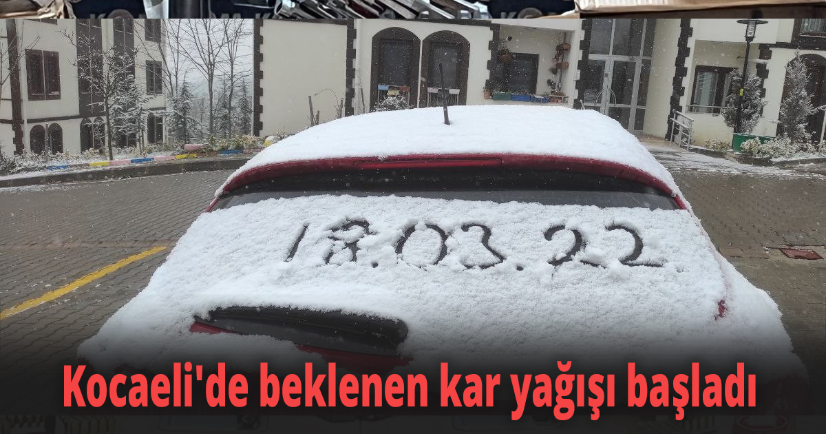 Kocaeli'de beklenen kar yağışı başladı
